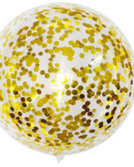 26 Inch Clear Balloons with confetti (FLAT) Clear Balloons with confetti