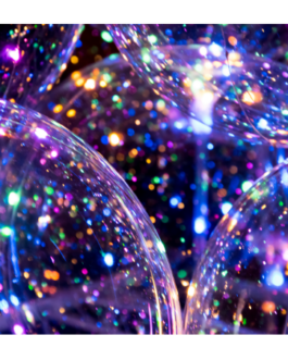 24 inch Clear Balloons (Flat) with Confetti