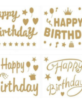 Balloon Stickers in gold