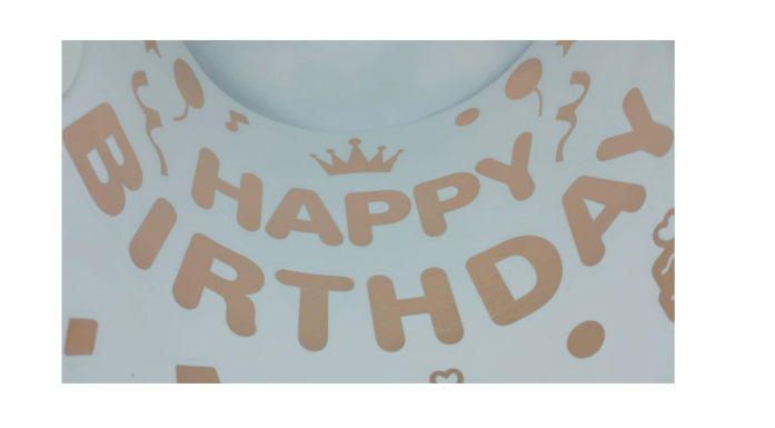 Balloon Stickers in rose gold