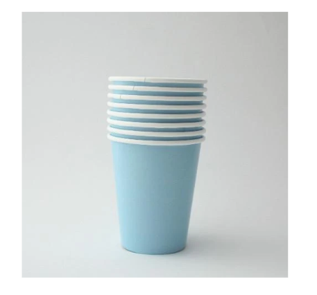 Cups in baby blue solid