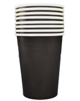 Cups in black solid