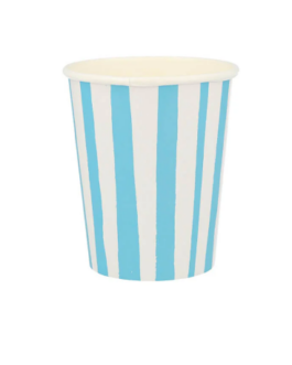 Cups in blue stripes