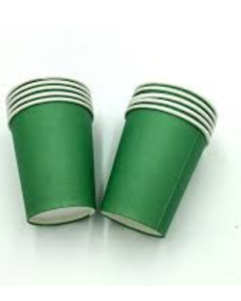 Cups in green solid