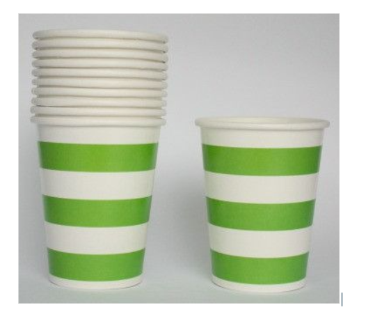 Variatas Cups in green stripes