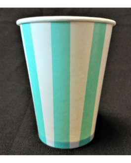 Cups in turquoise stripes