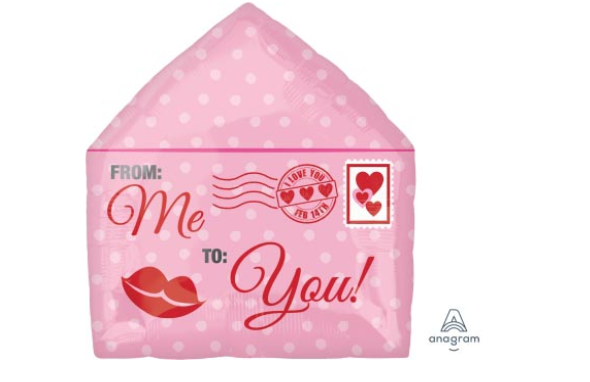 Variatas From me to you I love you envelop shape Foil Balloon