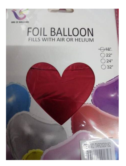 Variatas Heart shape with pen to write Foil Balloon with helium and ribbon
