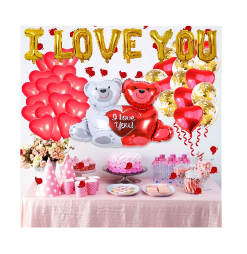 Variatas Love animal shape with helium and ribbon