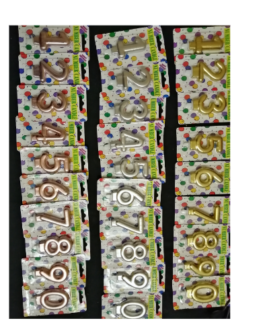 Number Candles in gold and silver and rose gold