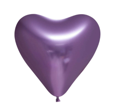 Purple shimmer heart shape