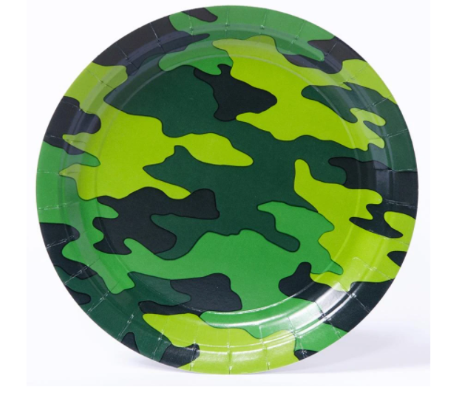 Variatas Small Round Plates in Camouflage theme