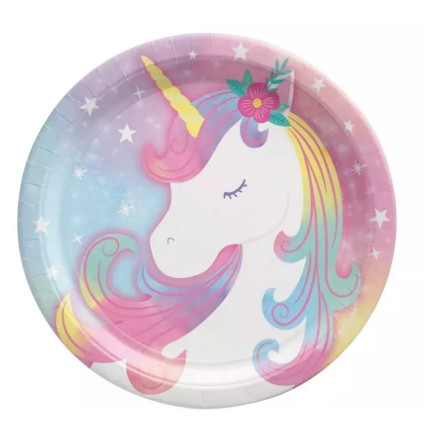 Variatas Small Round Plates in Unicorn theme