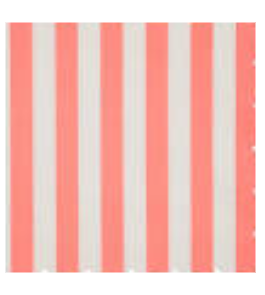Small Round Plates in coral stripes