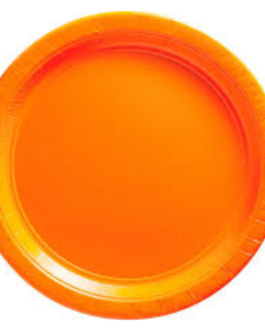 Small Round Plates in orange solid