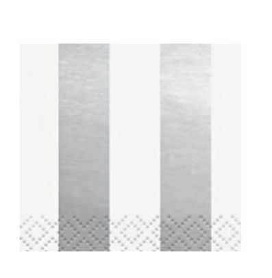 Variatas Small Serviettes in grey stripes
