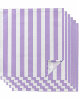 Small Serviettes in lilac stripes