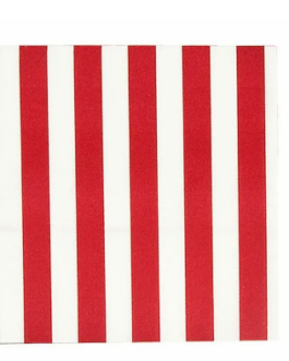 Small Serviettes in red stripes