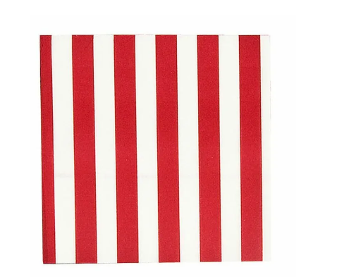 Variatas Small Serviettes in red stripes