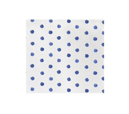 Variatas Small Serviettes in royal blue polka dots
