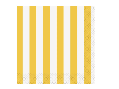 Variatas Small Serviettes in yellow stripes