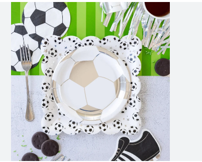 Variatas Small Square Plates in Football theme