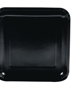 Small Square Plates in black solid
