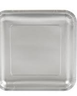 Small Square Plates in silver solid