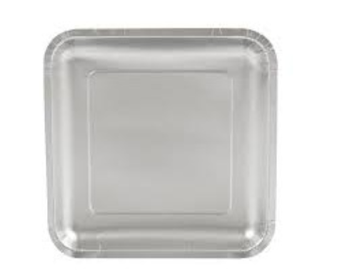 Variatas Small Square Plates in silver solid