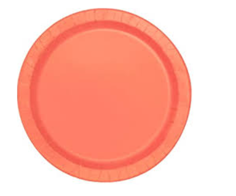 Variatas Standard Round Plates in coral solid