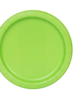 Standard Round Plates in green solid