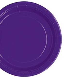 Standard Round Plates in purple solid