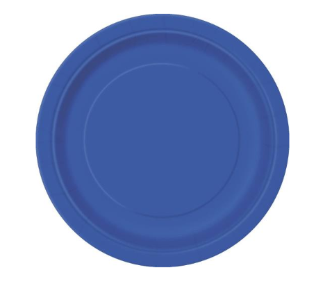 Variatas Standard Round Plates in royal blue solid