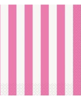 Standard Serviettes in baby pink stripes