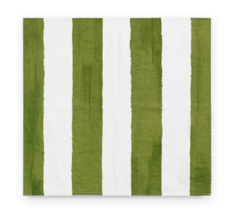 Variatas Standard Serviettes in green stripes
