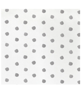 Standard Serviettes in grey polka dots
