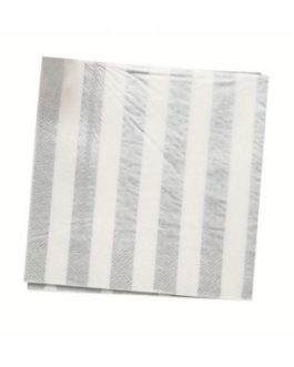 Standard Serviettes in grey stripes