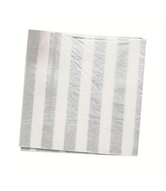 Variatas Standard Serviettes in grey stripes