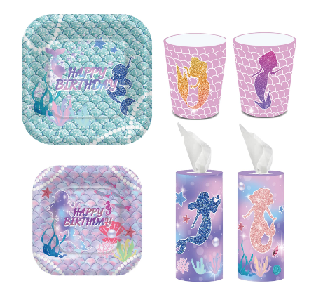 Variatas Standard Square Plates in Mermaid theme