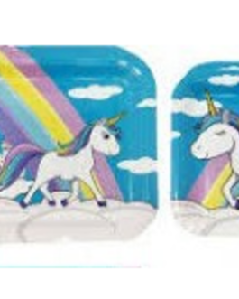 Standard Square Plates in Unicorn theme