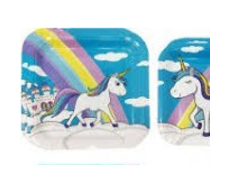 Variatas Standard Square Plates in Unicorn theme