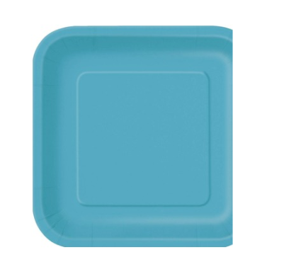 Variatas Standard Square Plates in baby blue solid