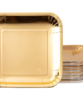 Standard Square Plates in gold solid