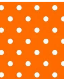 Standard Square Plates in orange polka dots
