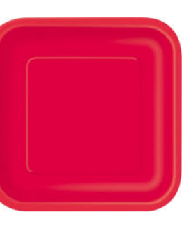 Standard Square Plates in red solid