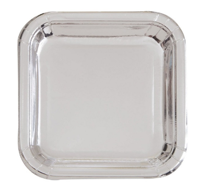 Variatas Standard Square Plates in silver solid