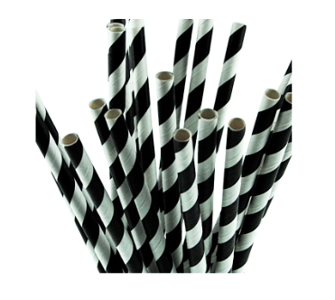 Variatas Straws in black stripes
