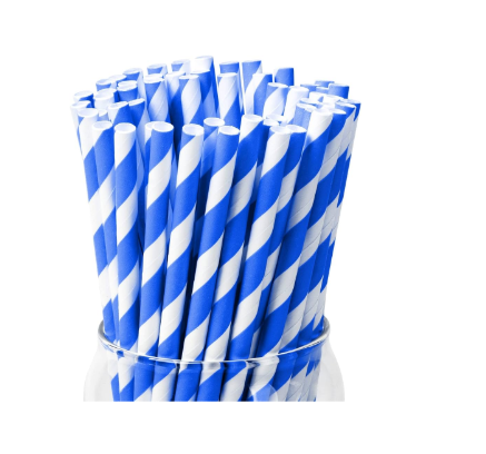 Variatas Straws in blue stripes