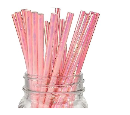 Variatas Straws in coral solid