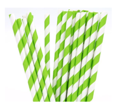 Variatas Straws in green stripes